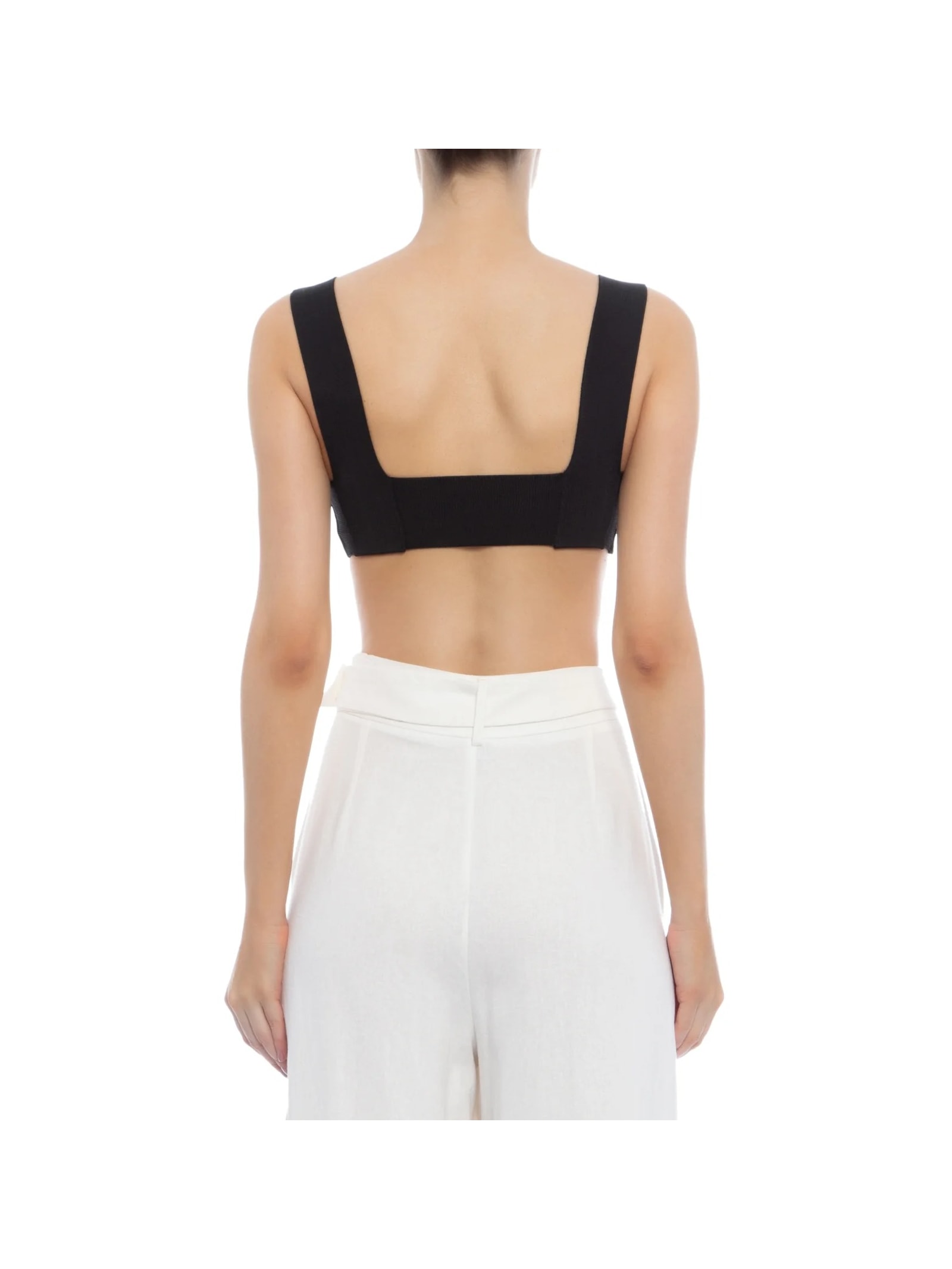 Top Alça Larga Tricot Preto Haight