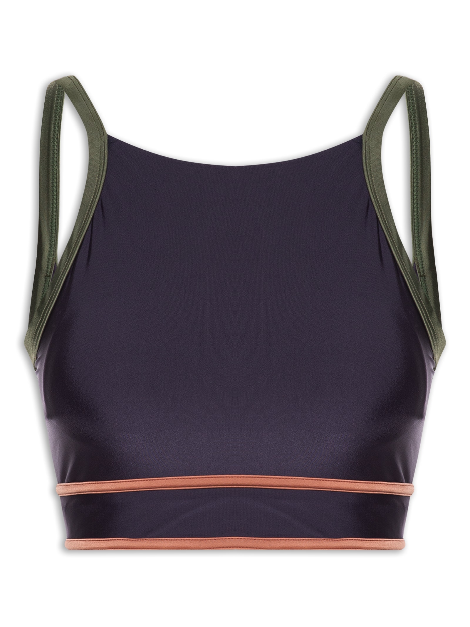 Top Alça Nadador Liso Azul Body For Sure