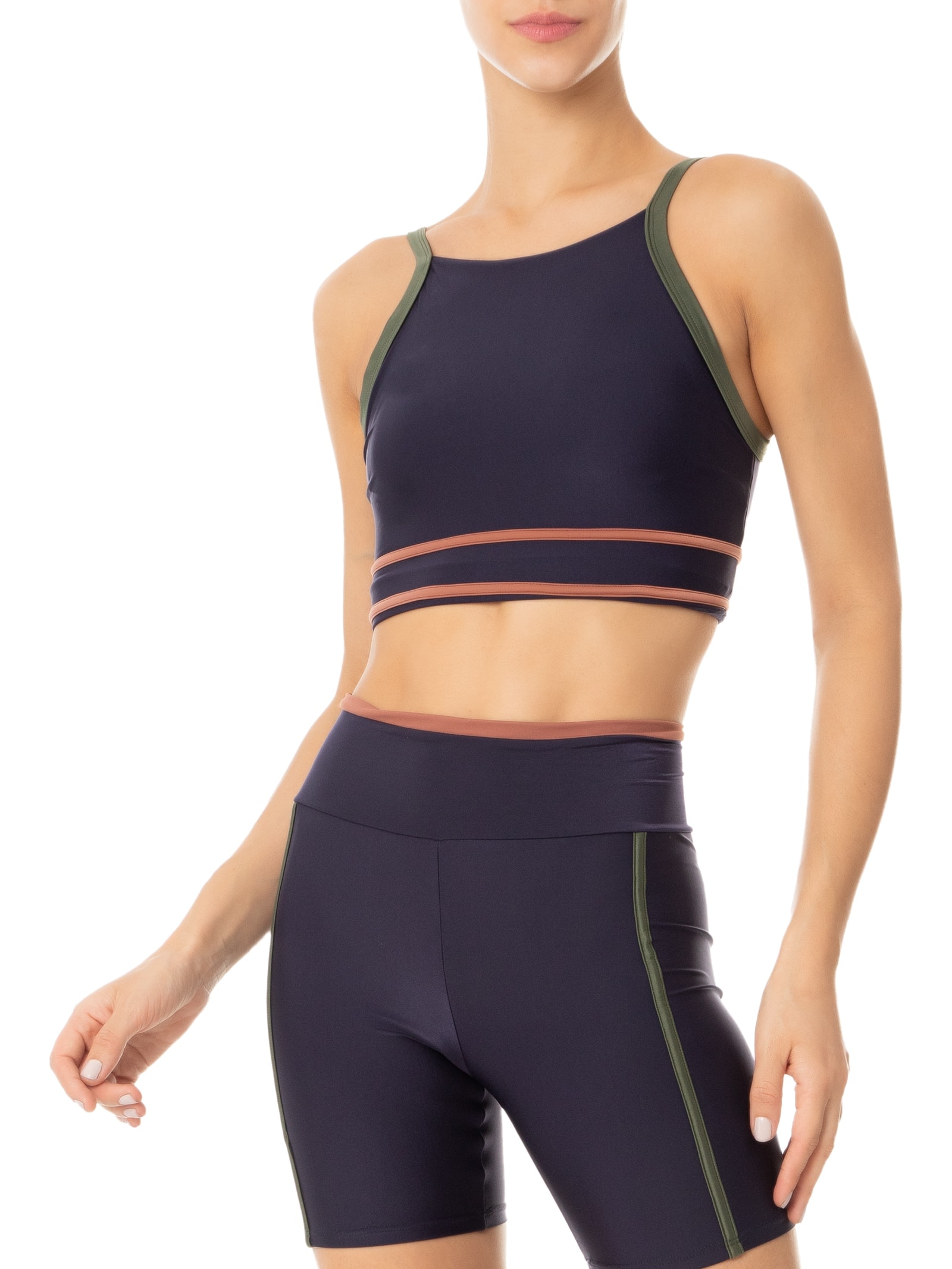 Top Alça Nadador Liso Azul Body For Sure