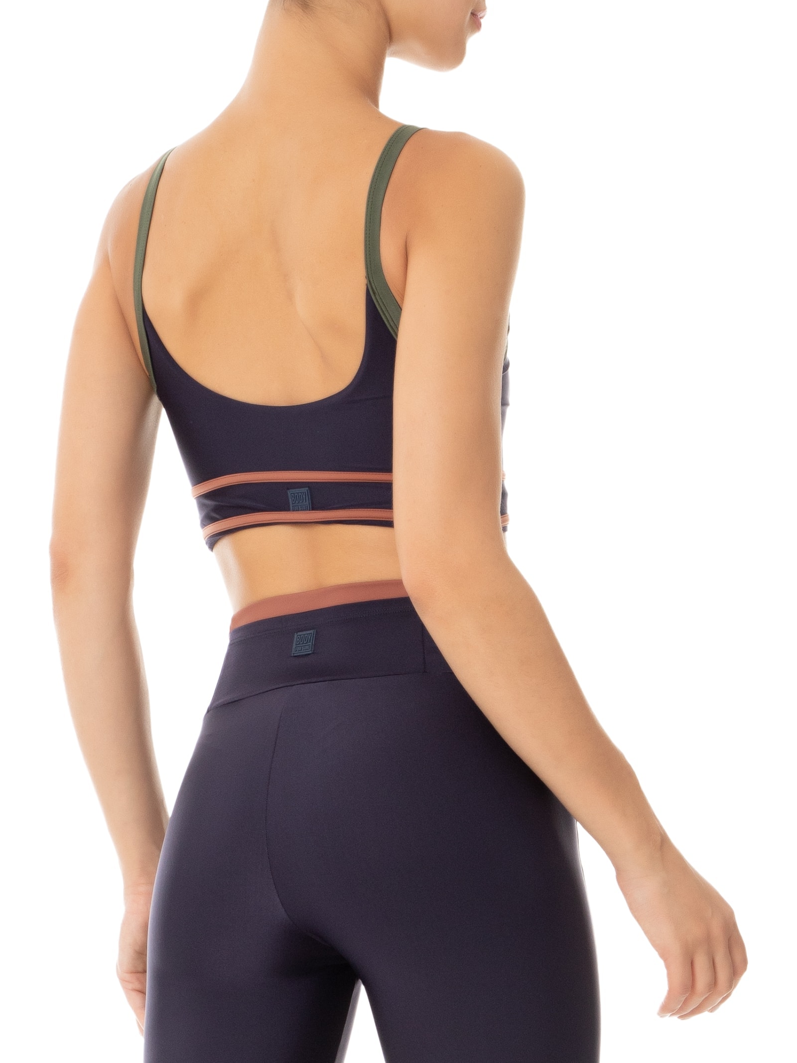 Top Alça Nadador Liso Azul Body For Sure