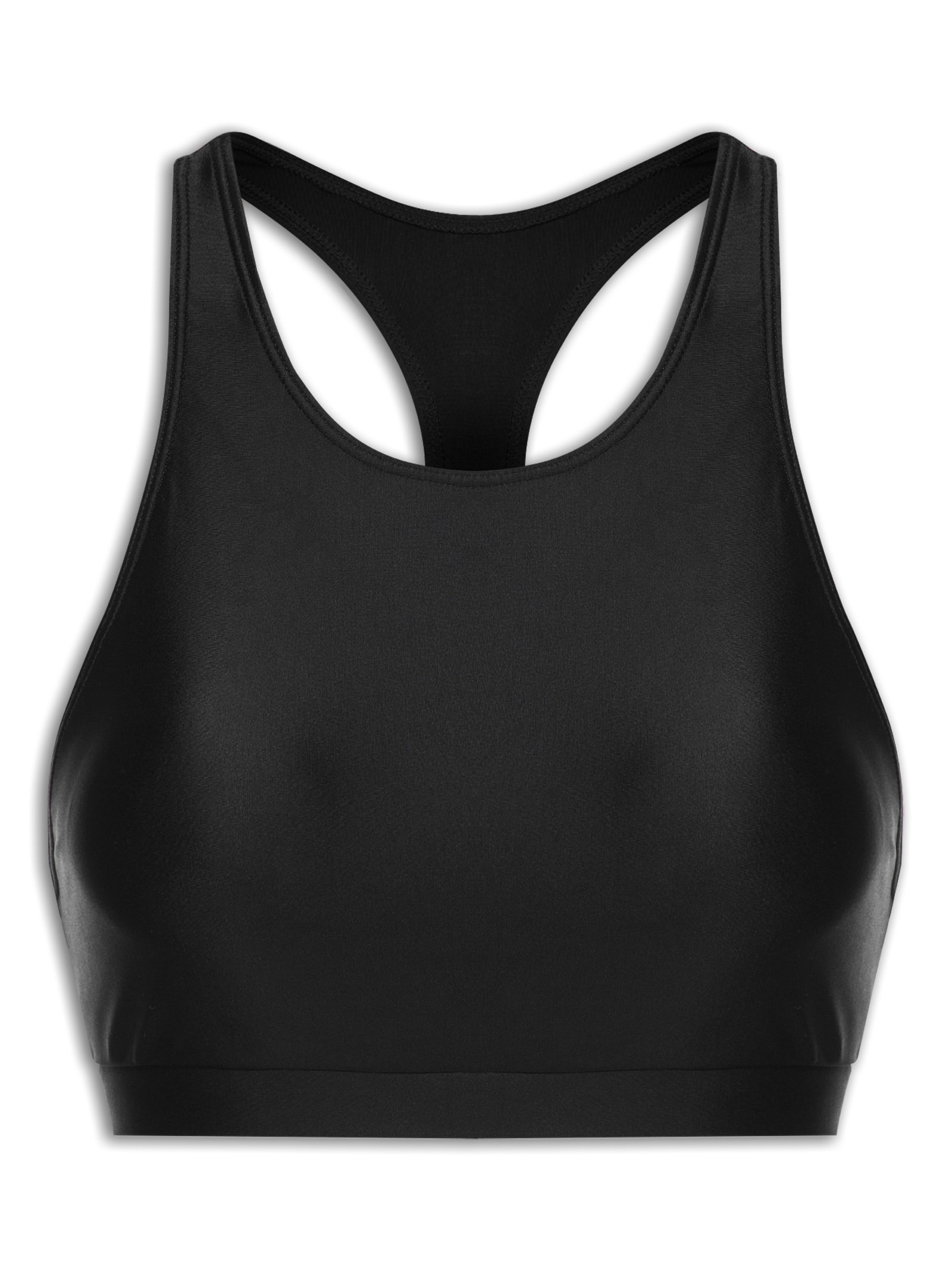 Top Alça Nadador Liso Preto Body For Sure