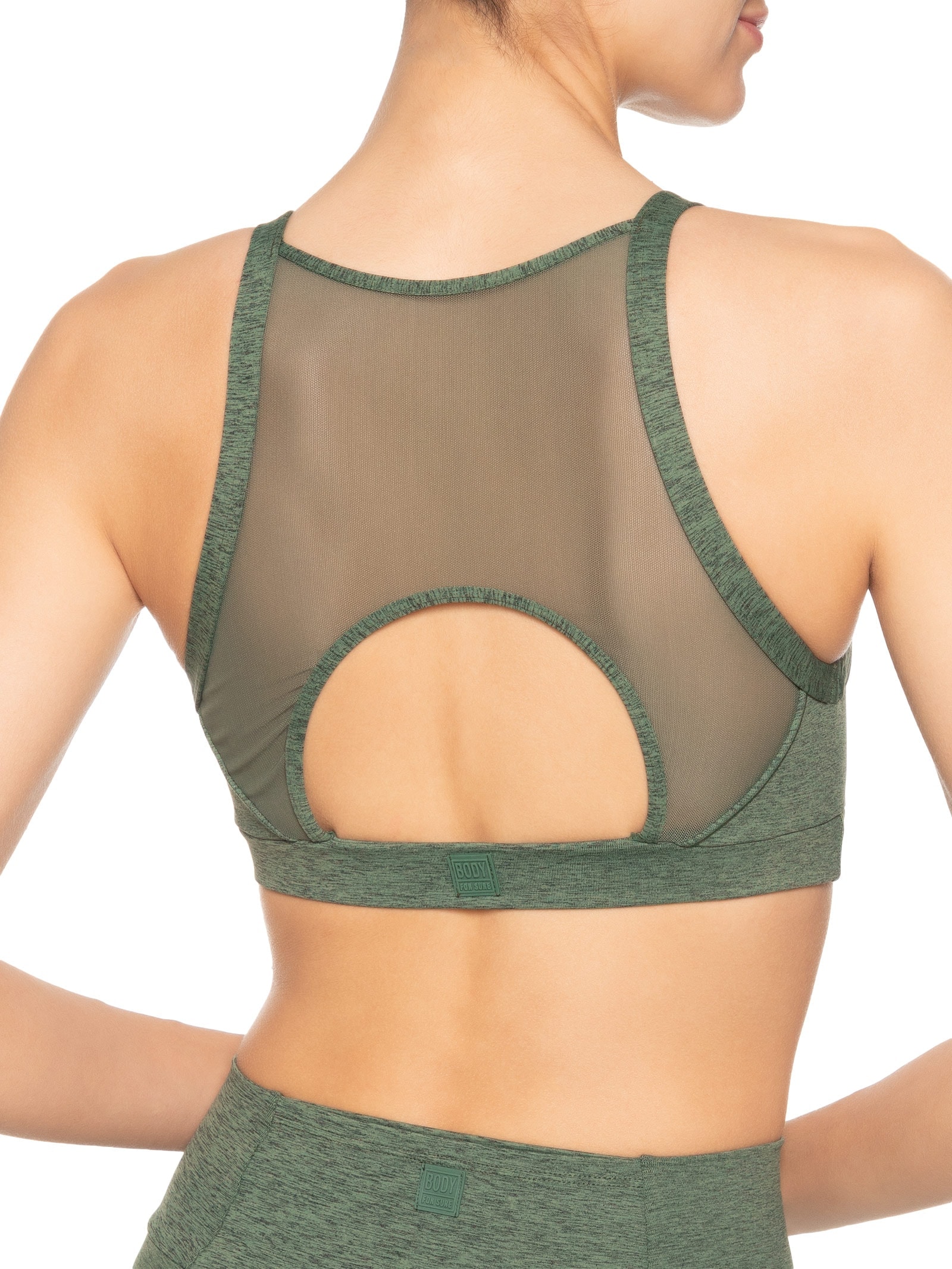 Top Alça Nadador Liso Verde Body For Sure