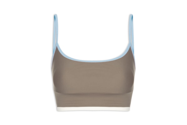 Top Alça Reta Body Peach Almond - Marrom