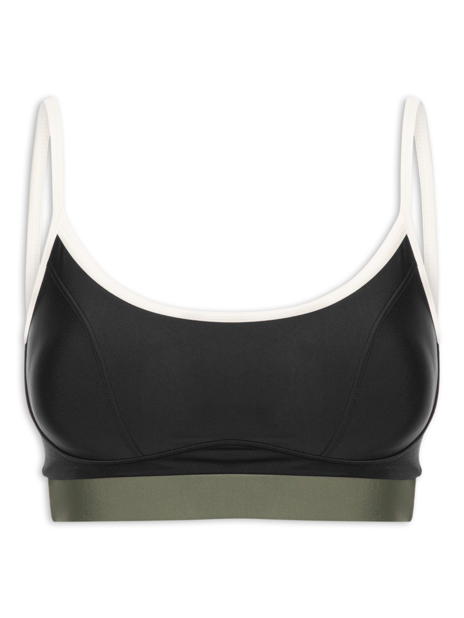Top Alça Reta Liso Athleta Preto Body For Sure