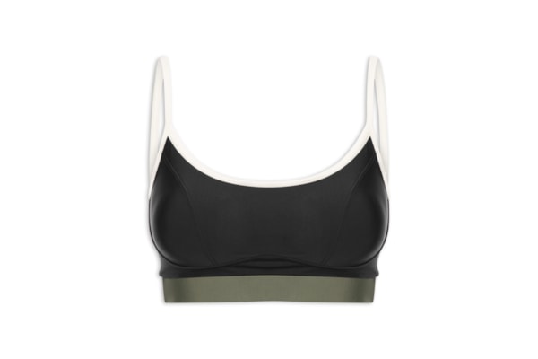 Top Alça Reta Liso Athleta - Preto