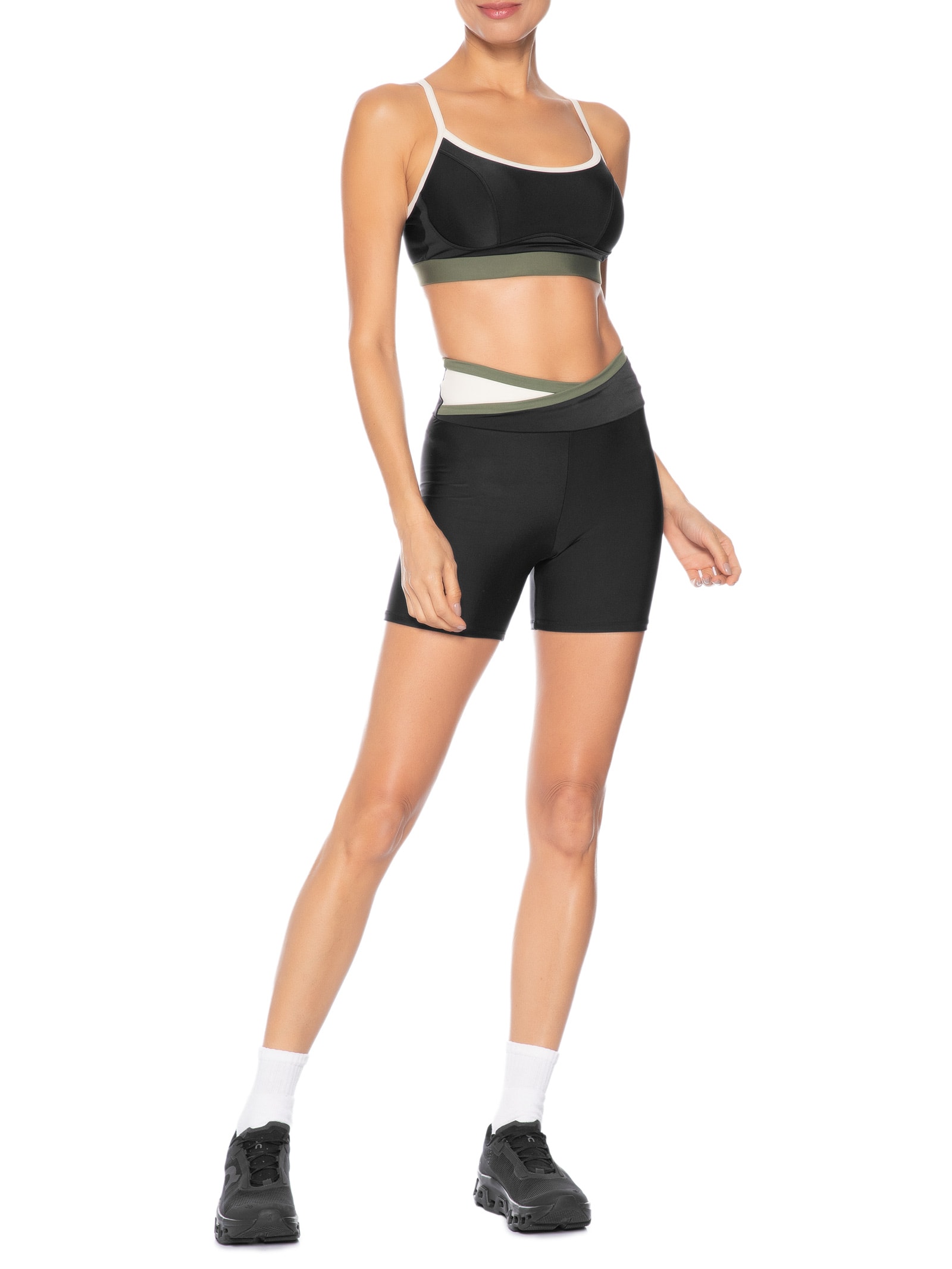 Top Alça Reta Liso Athleta Preto Body For Sure