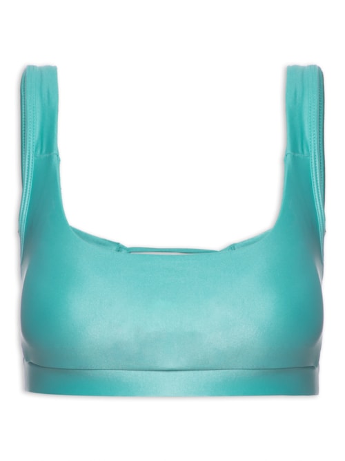 Top Alça Reta Liso – Azul