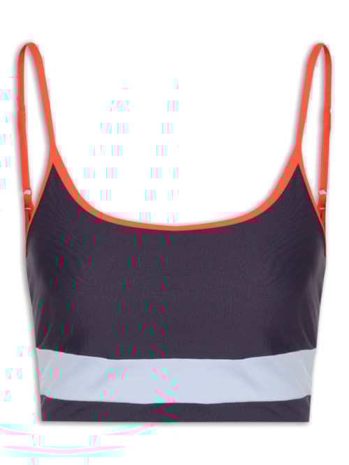 Top Alça Reta Liso – Azul