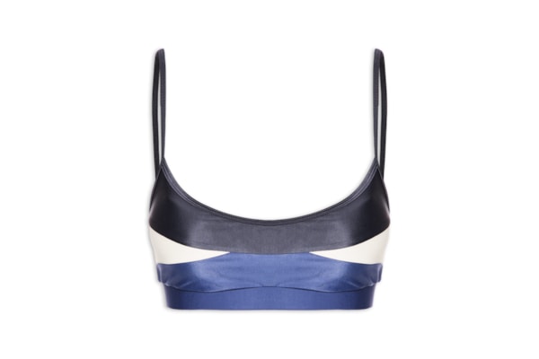 Top Alça Reta Liso - Azul