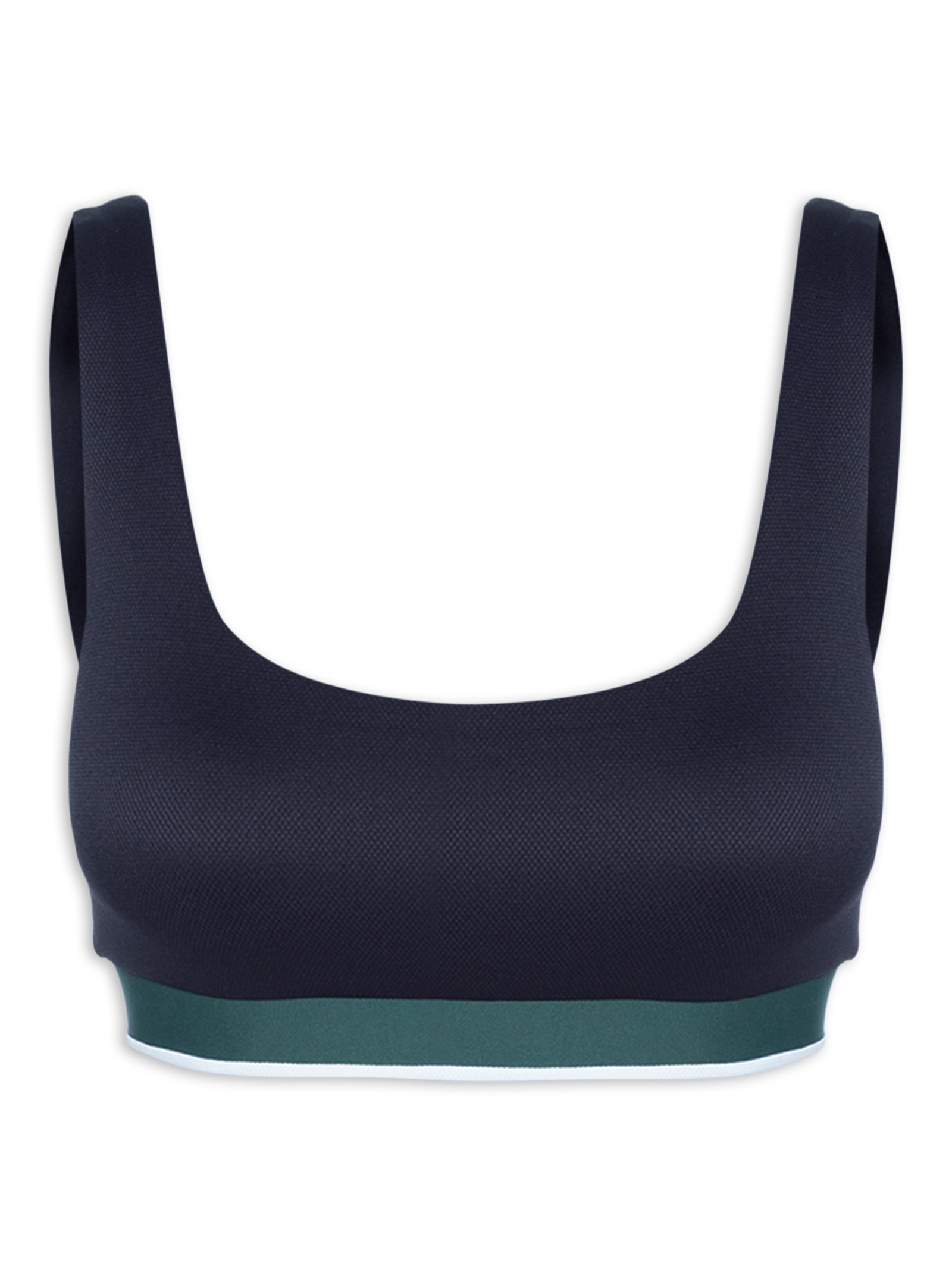 Top Alça Reta Liso Azul Body For Sure