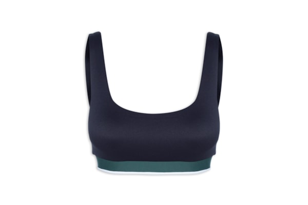 Top Alça Reta Liso - Azul
