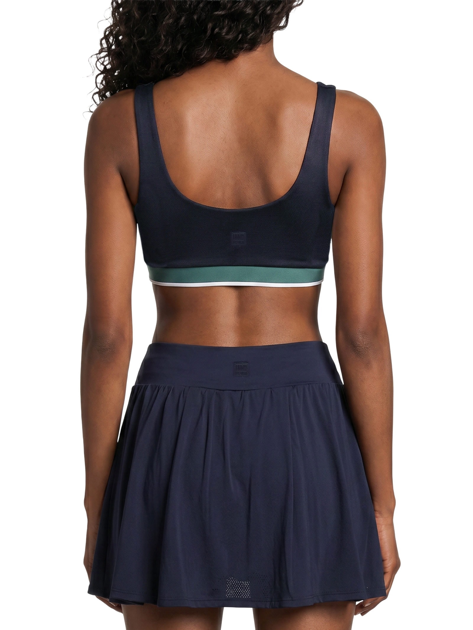 Top Alça Reta Liso Azul Body For Sure
