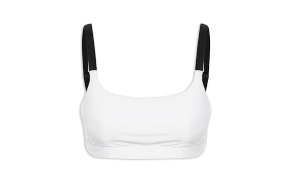 Top Alça Reta Liso - Branco