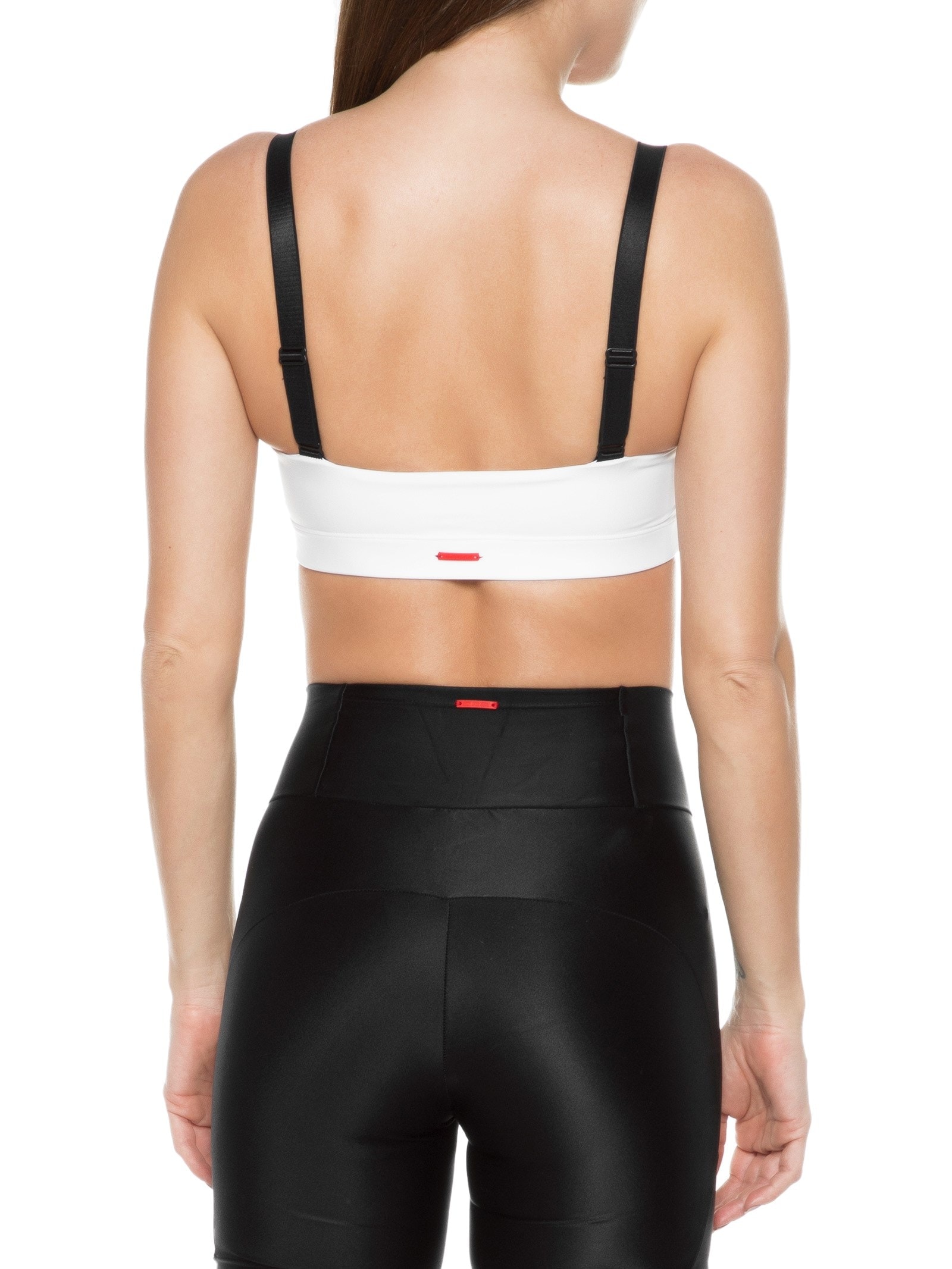 Top Alça Reta Liso Branco Body For Sure