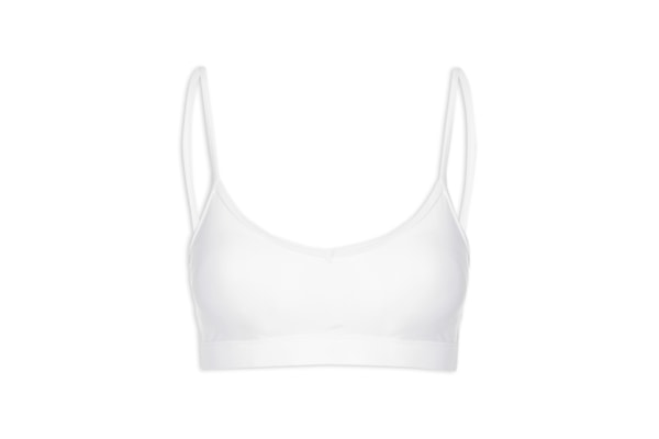 Top Alça Reta Liso - Branco