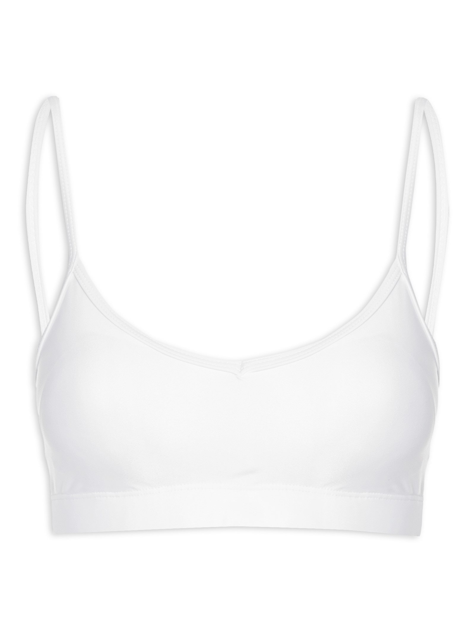 Top Alça Reta Liso Branco Body For Sure