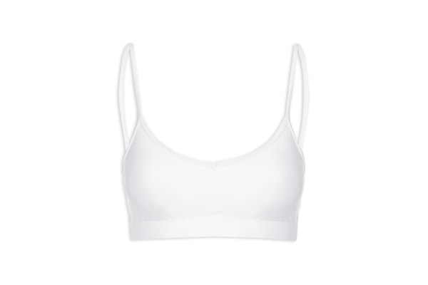 Top Alça Reta Liso - Branco