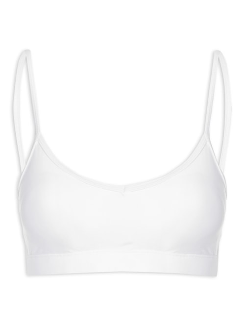 Top Alça Reta Liso - Branco