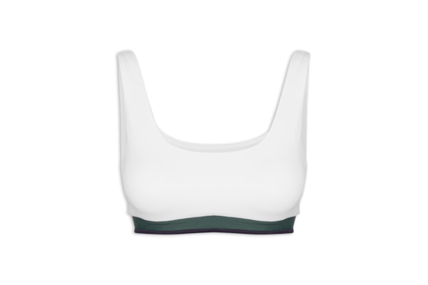 Top Alça Reta Liso - Branco