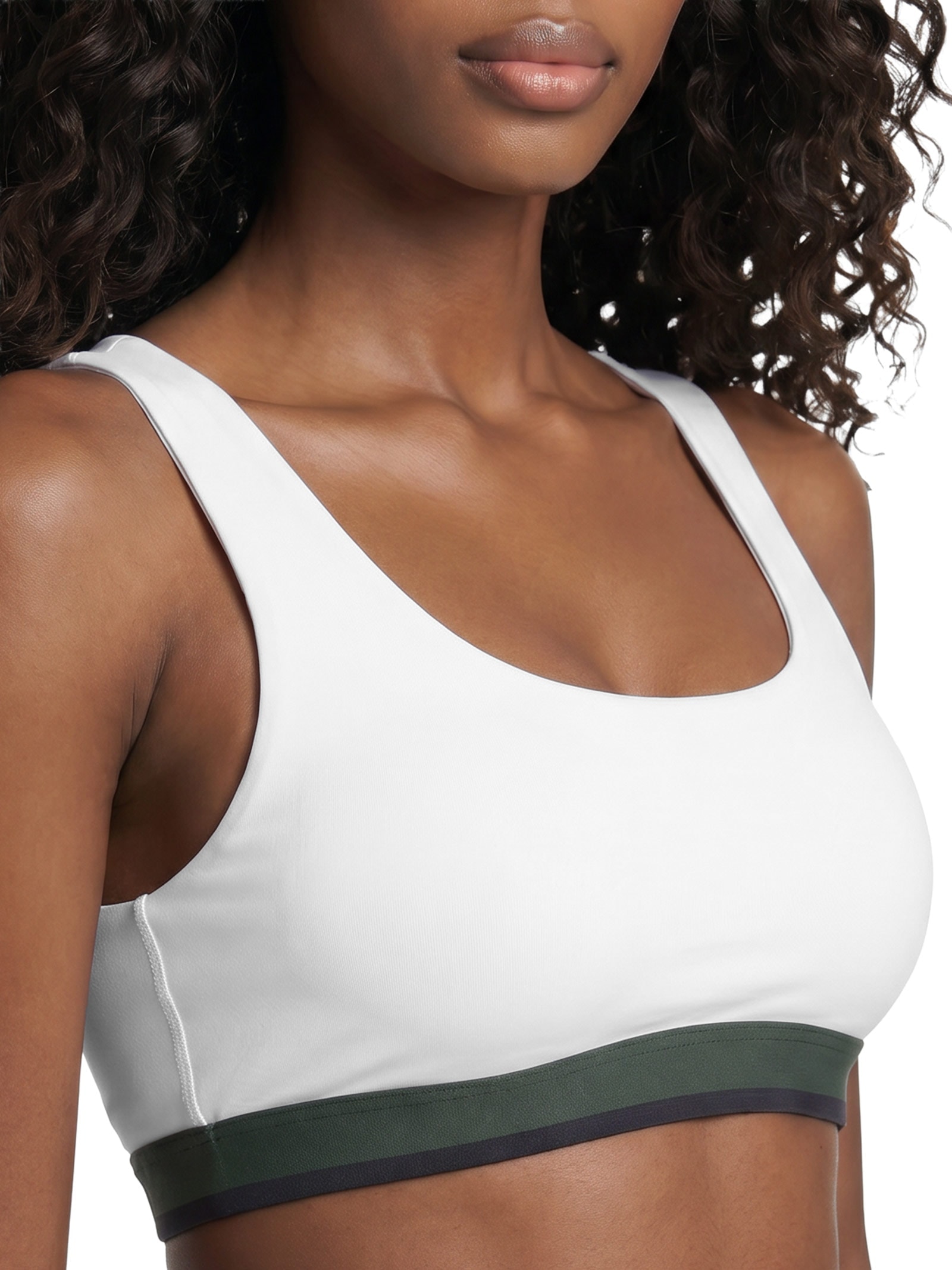 Top Alça Reta Liso Branco Body For Sure