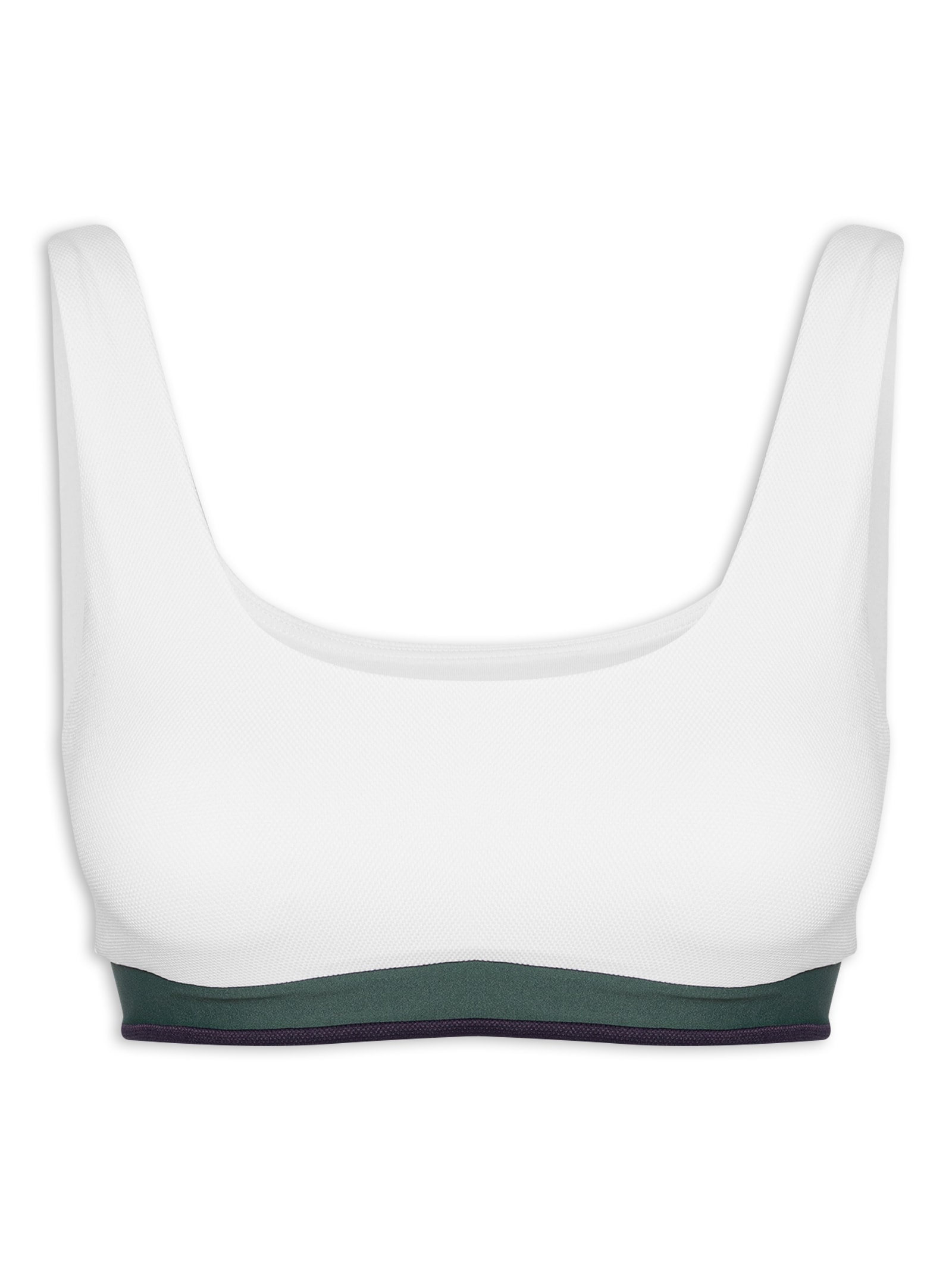 Top Alça Reta Liso Branco Body For Sure