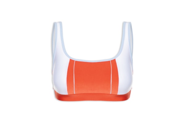 Top Alça Reta Liso - Laranja