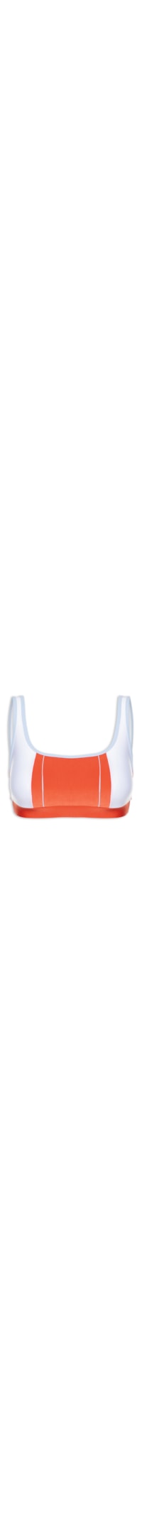 Top Alça Reta Liso - Laranja