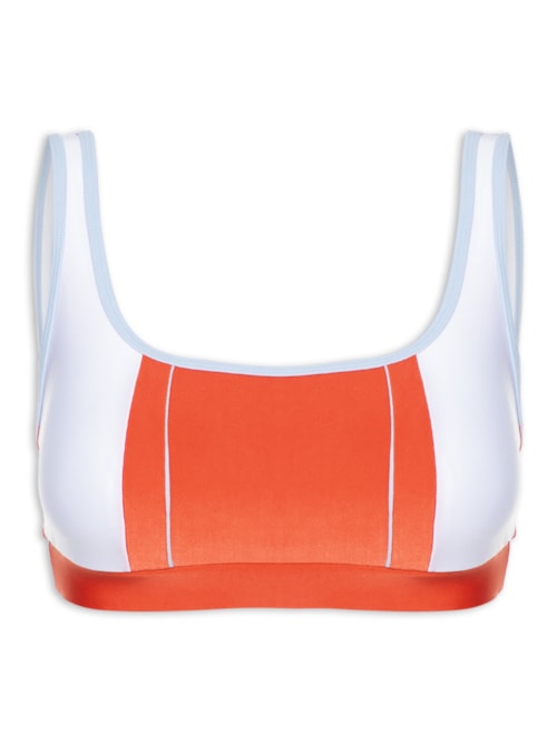 Top Alça Reta Liso – Laranja