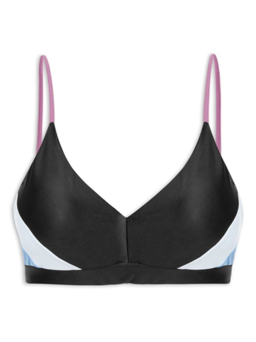 Top Alça Reta Liso Pop – Preto