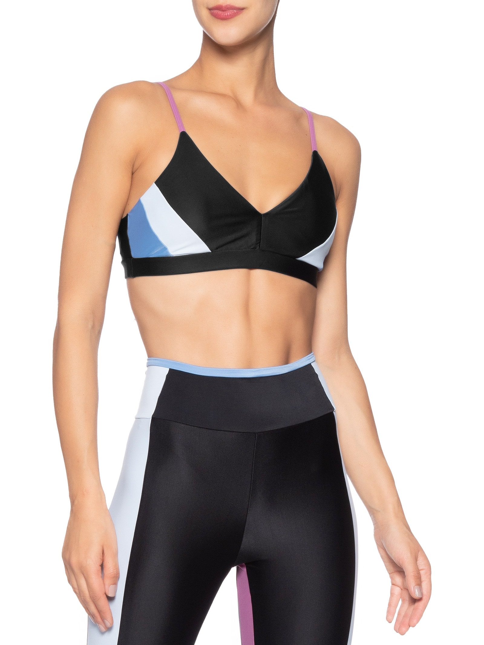 Top Alça Reta Liso Pop Preto Body For Sure