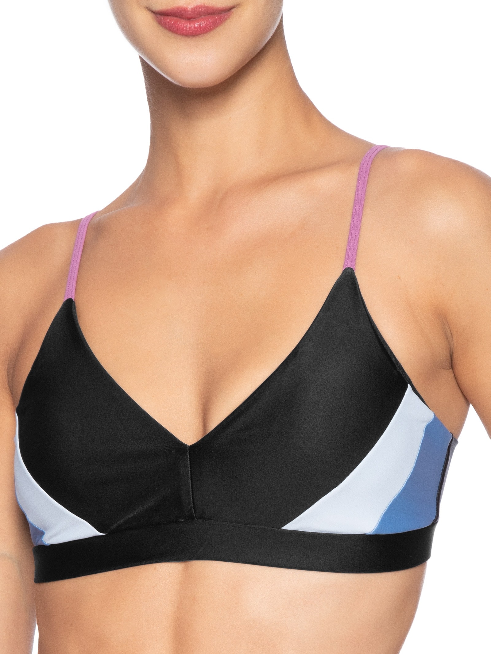 Top Alça Reta Liso Pop Preto Body For Sure