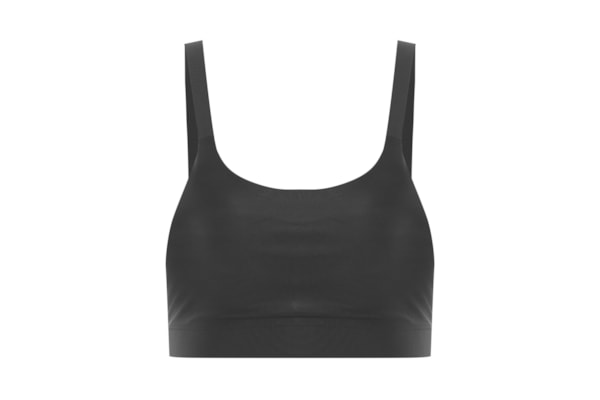 Top Alça Reta Liso - Preto