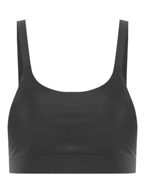 Top Alça Reta Liso - Preto