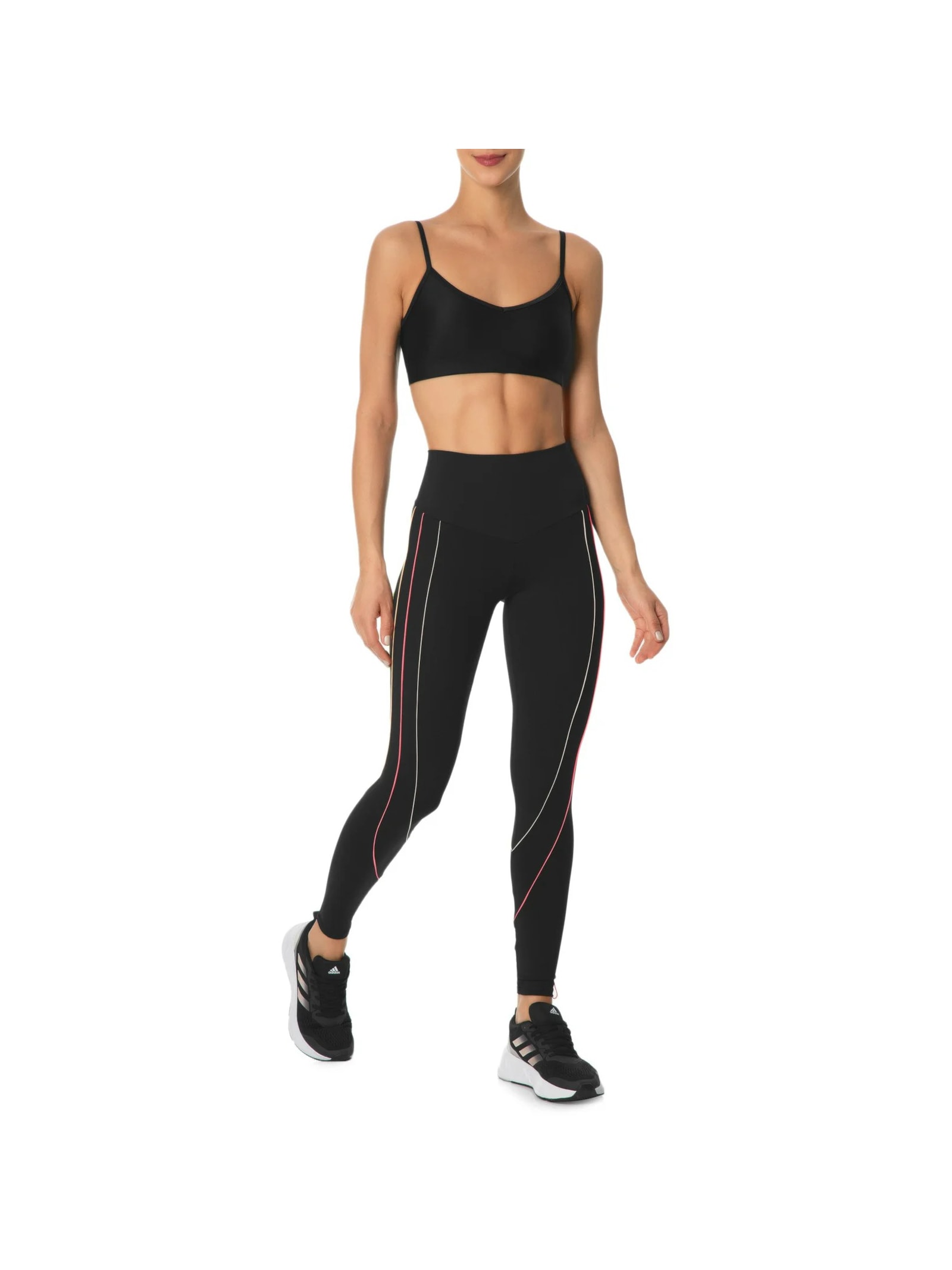 Top Alça Reta Liso Preto Body For Sure