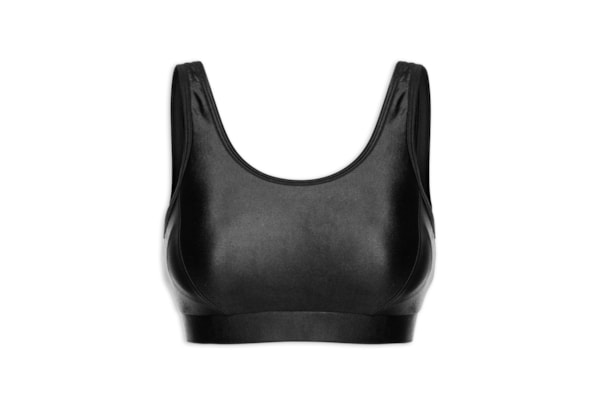 Top Alça Reta Liso - Preto