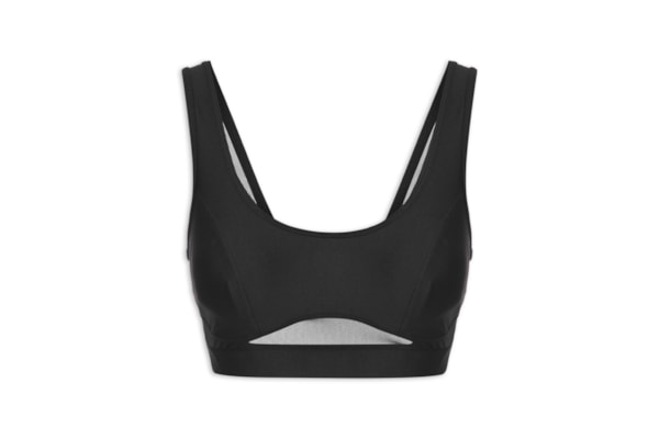 Top Alça Reta Liso - Preto