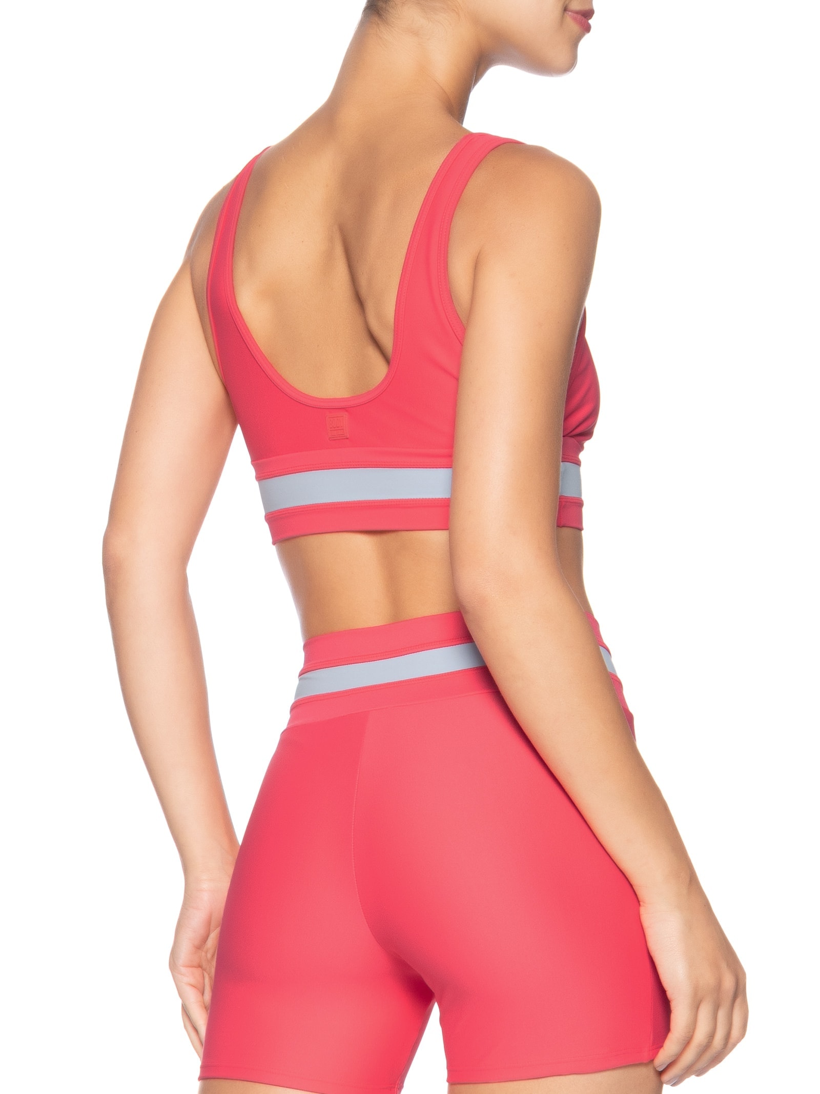 Top Alça Reta Liso Pulse Rosa Body For Sure