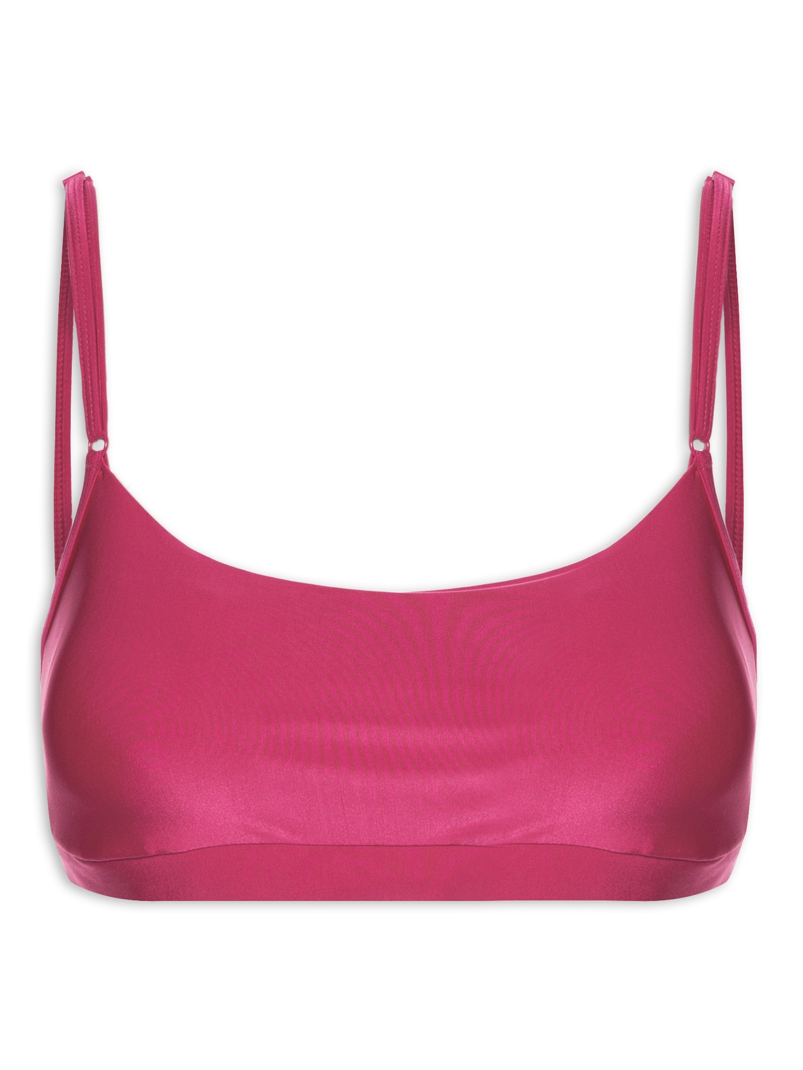 Top Alça Reta Liso Rosa Body For Sure