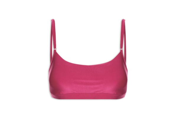 Top Alça Reta Liso - Rosa