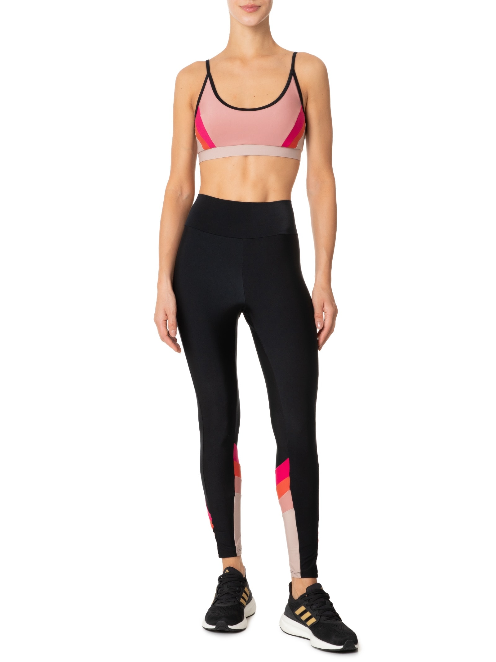 Top Alça Reta Liso Rosa Body For Sure