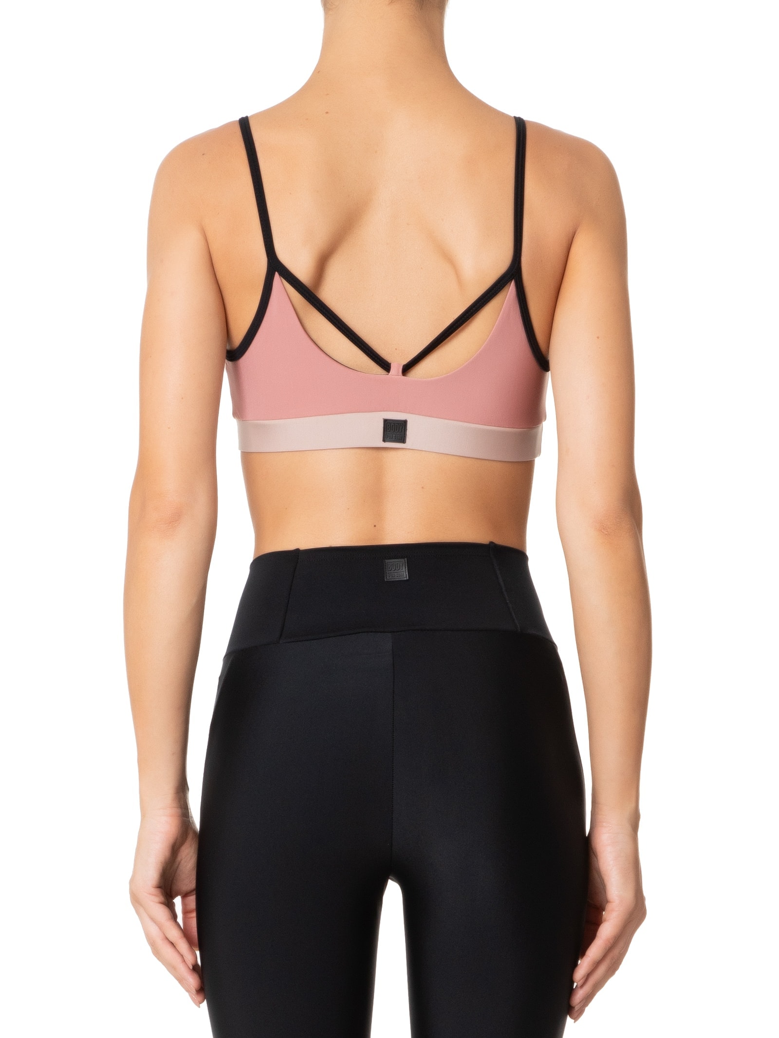 Top Alça Reta Liso Rosa Body For Sure