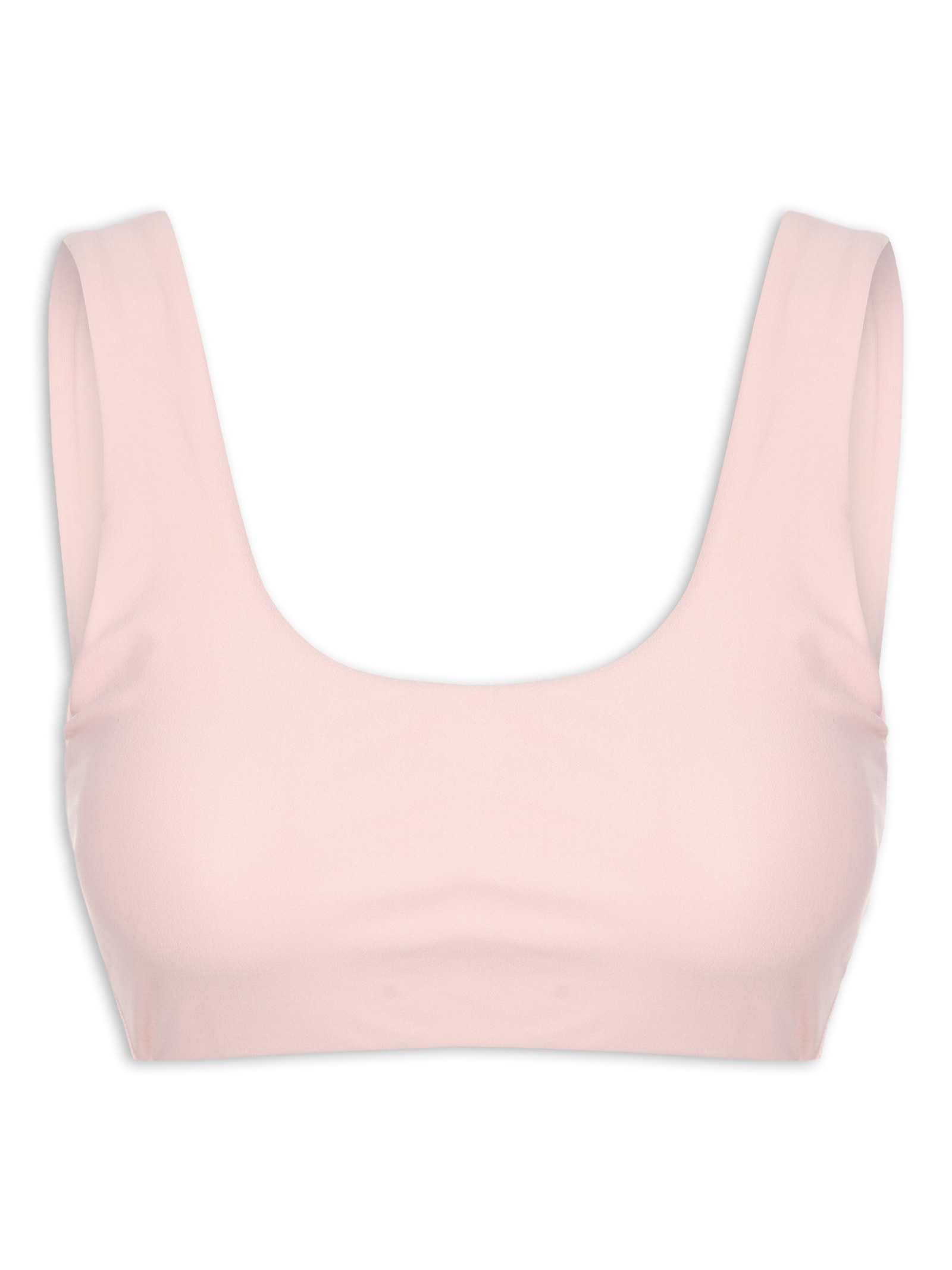 Top Alça Reta Liso Rosa  Body For Sure