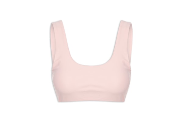 Top Alça Reta Liso - Rosa 