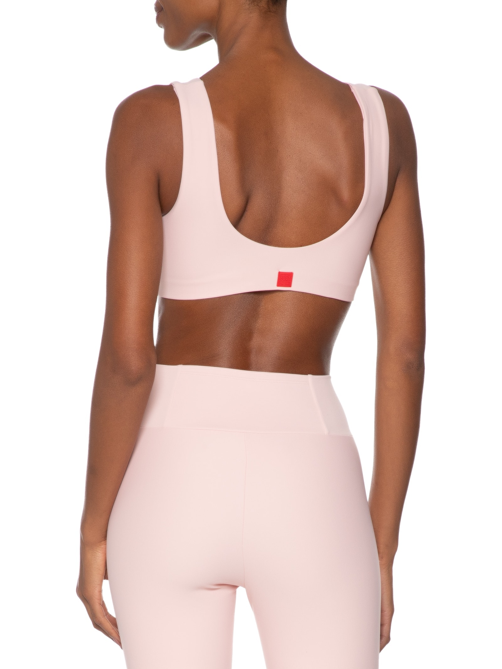 Top Alça Reta Liso Rosa  Body For Sure