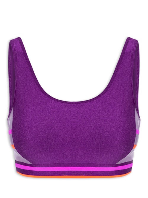 Top Alça Reta Liso – Roxo