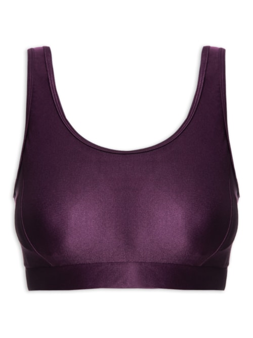 Top Alça Reta Liso – Roxo