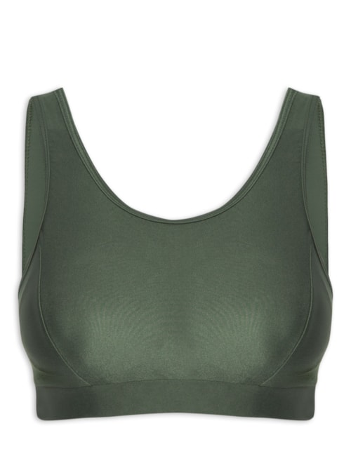 Top Alça Reta Liso – Verde