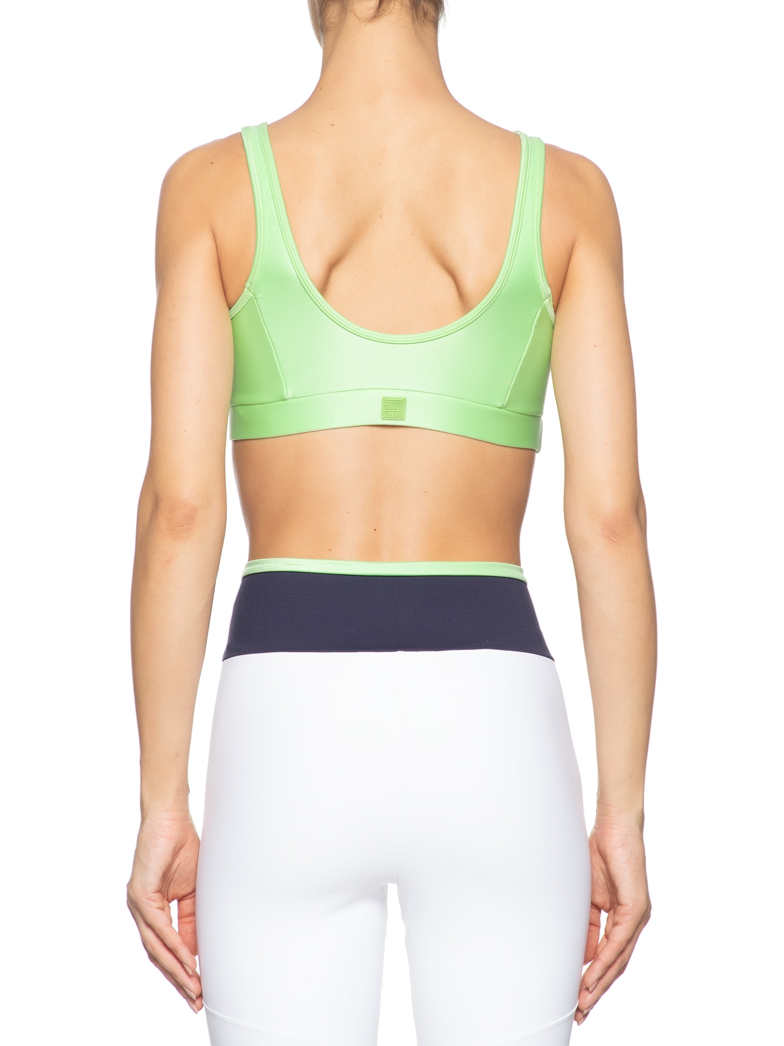 Top Alça Reta Liso Verde  Body For Sure