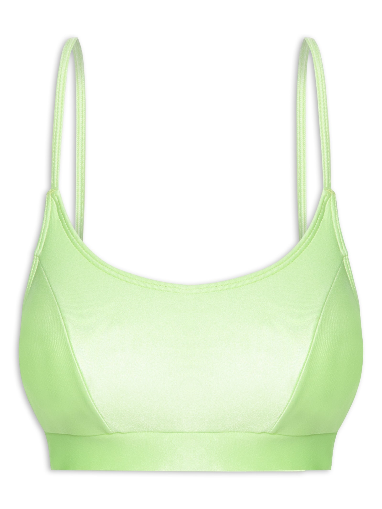 Top Alça Reta Liso Verde  Body For Sure
