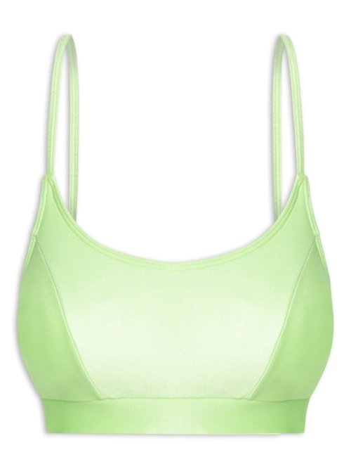 Top Alça Reta Liso - Verde